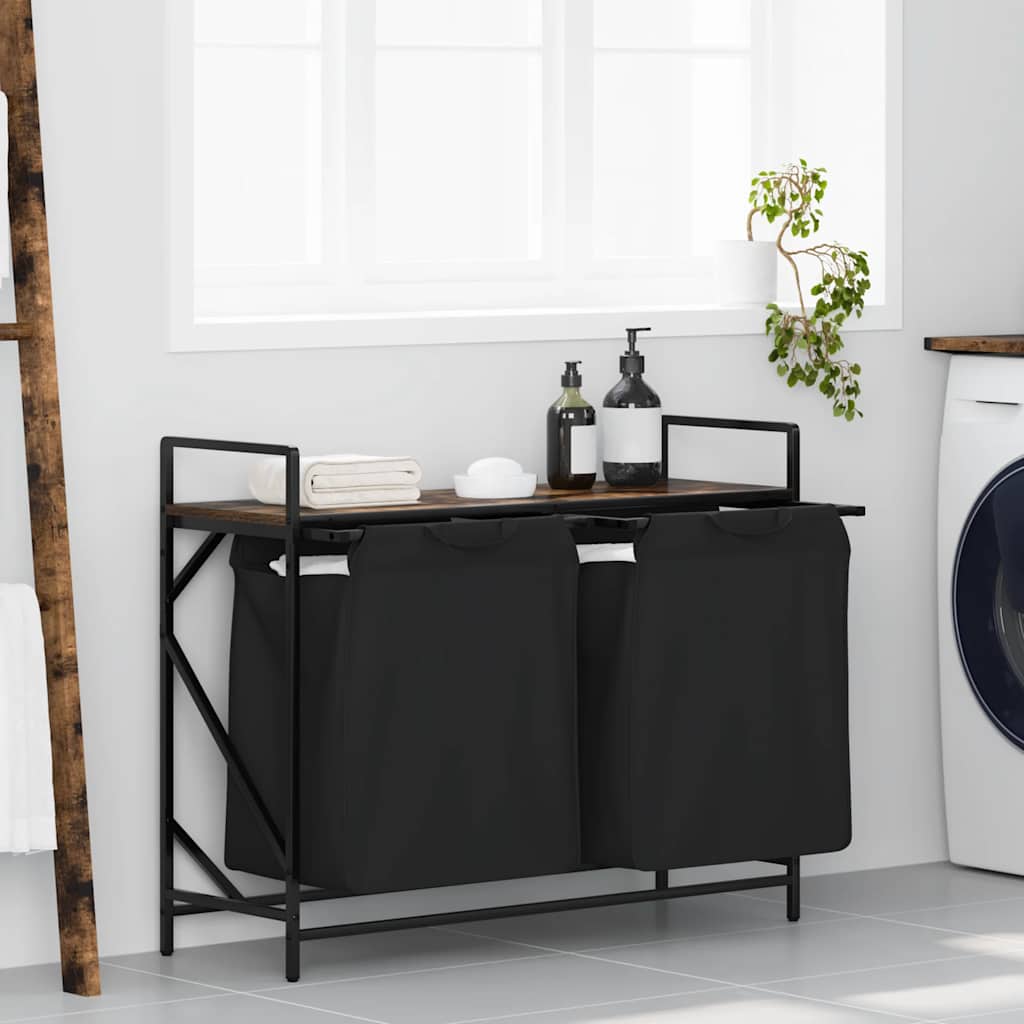 Wasmand 2 Vakken Met Plank Kleurig