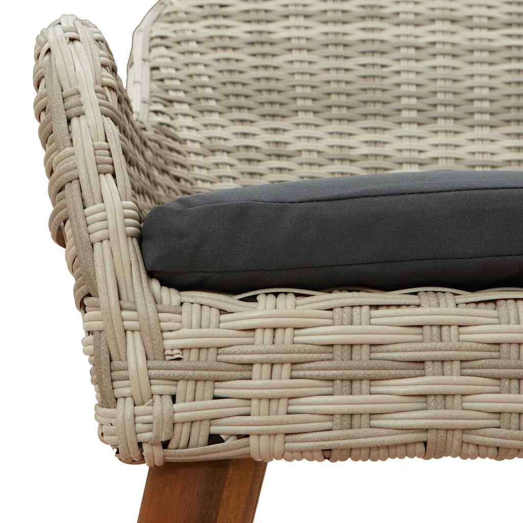 Tuinstoel 2 Pcs 62,5 X 55 X 82 Cm Poly Rattan