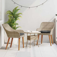 Tuinstoel 2 Pcs 62,5 X 55 X 82 Cm Poly Rattan