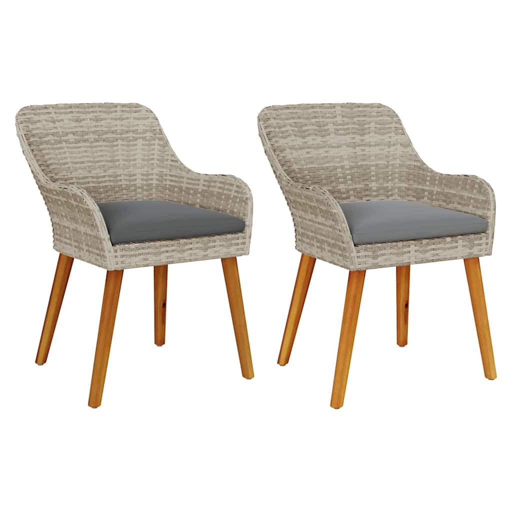 Tuinstoel 2 Pcs 62,5 X 55 X 82 Cm Poly Rattan