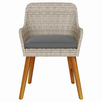 Tuinstoel 2 Pcs 62,5 X 55 X 82 Cm Poly Rattan