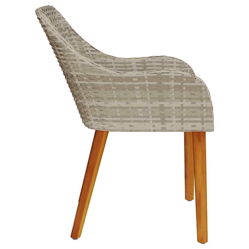 Tuinstoel 2 Pcs 62,5 X 55 X 82 Cm Poly Rattan