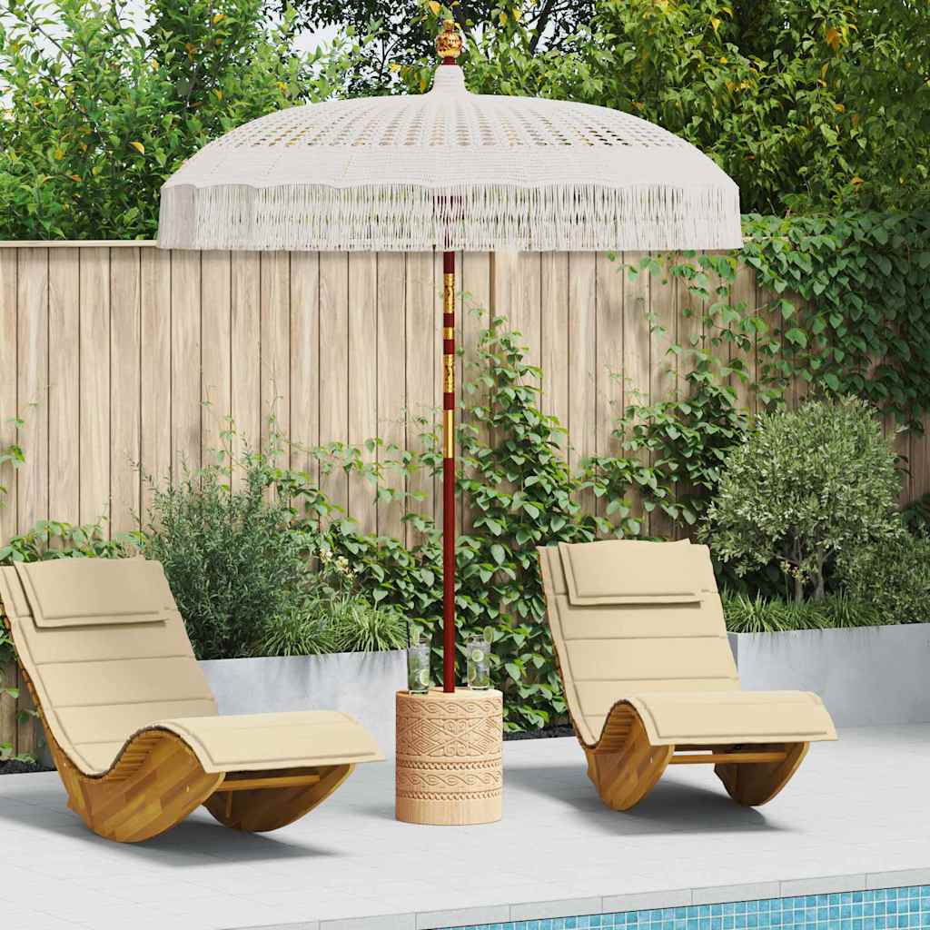 Macramé Parasol Crème 190 X 190 X 260 Cm