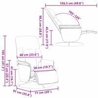 Massage Recliner Stoel 91 X 71 X 105 Cm Fluweel