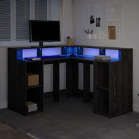 Bureau Met Plank Bewerkt Hout