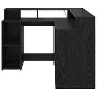 Bureau Met Plank Bewerkt Hout
