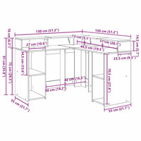 Bureau Met Plank Bewerkt Hout