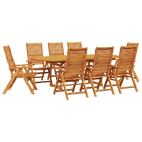 Tuin Eettafelset 9 Pcs Bruin Massief Acaciahout