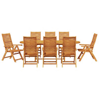 Tuin Eettafelset 9 Pcs Bruin Massief Acaciahout