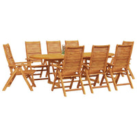 Tuin Eettafelset 9 Pcs Bruin Massief Acaciahout