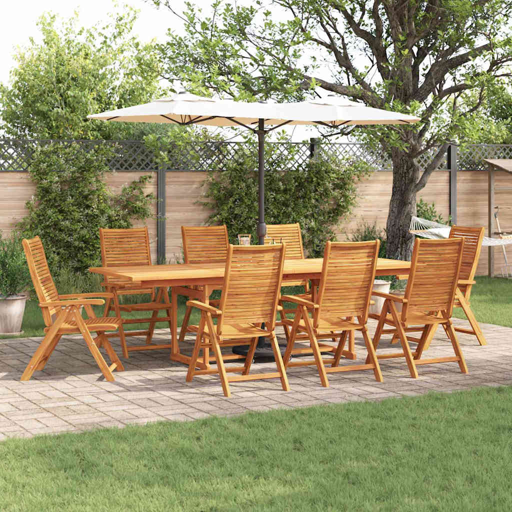Tuin Eettafelset 9 Pcs Bruin Massief Acaciahout