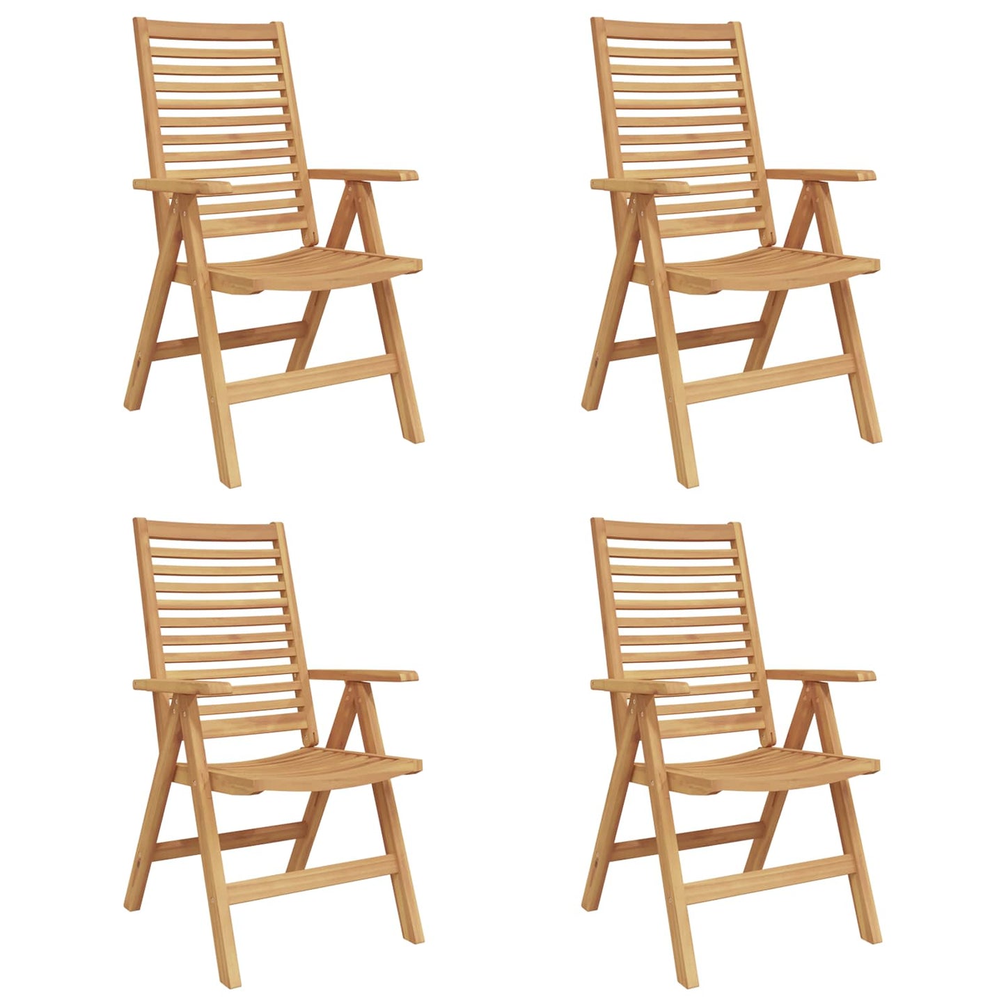 Tuinstoel 6 Pcs Bruin 52 X 64.5 X 108 Cm Massief Teakhout