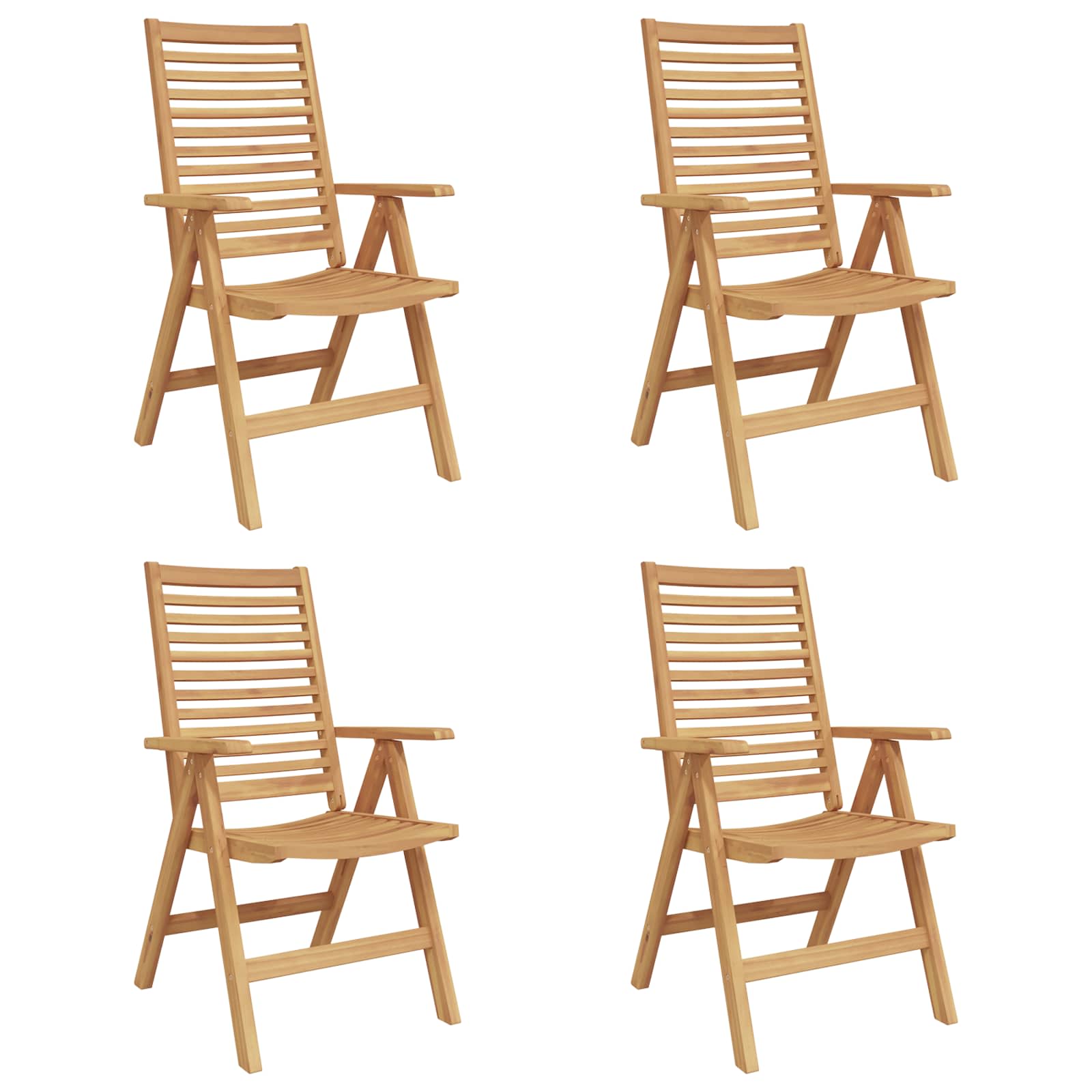 Tuinstoel 6 Pcs Bruin 52 X 64.5 X 108 Cm Massief Teakhout