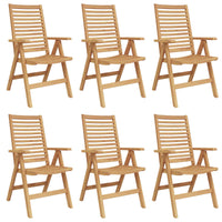 Tuinstoel 6 Pcs Bruin 52 X 64.5 X 108 Cm Massief Teakhout