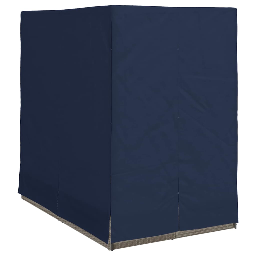 Dubbele Ligbed Verstelbaar Zwart 205 X 129 X 200 Cm Poly Rattan
