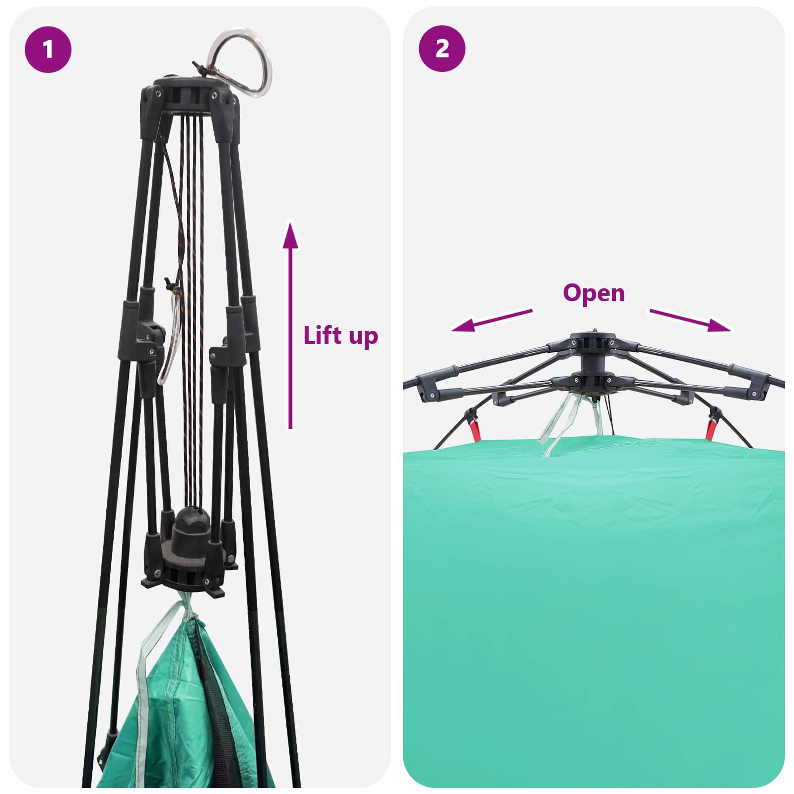 Instant Tent 4-Person Quick-Release 260 X 260 X 197 Cm