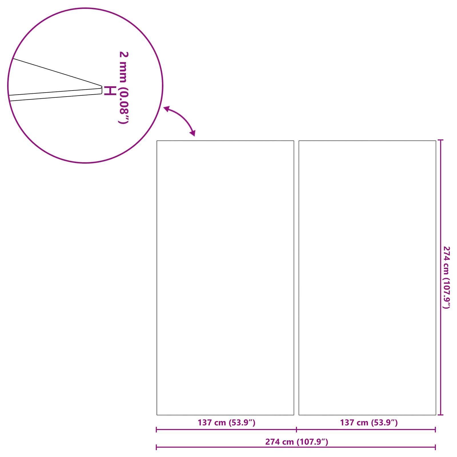Zwembad Grondzeil 274 X 274 X 0,1 Cm Niet-Geweven Stof