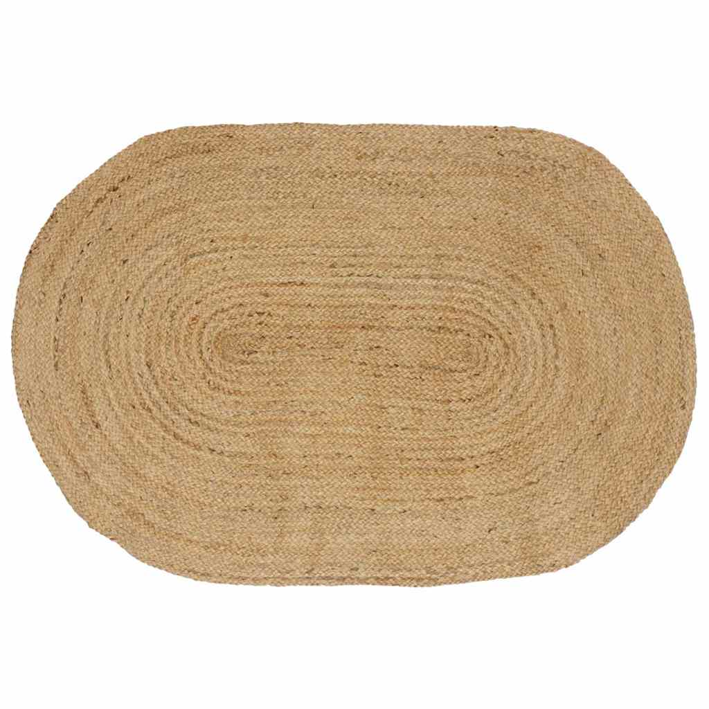 Vloerkleden Ovaal Zwart Jute
