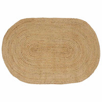 Vloerkleden Ovaal Zwart Jute