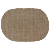 Vloerkleden Ovaal Zwart Jute