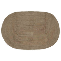 Vloerkleden Ovaal Zwart Jute