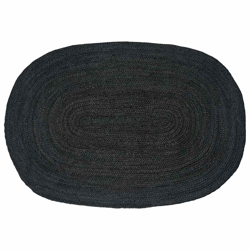 Vloerkleden Ovaal Zwart Jute
