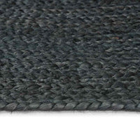 Vloerkleden Ovaal Zwart Jute