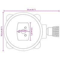 Parasolvoet Zilver 23 X 14 X 6 Cm