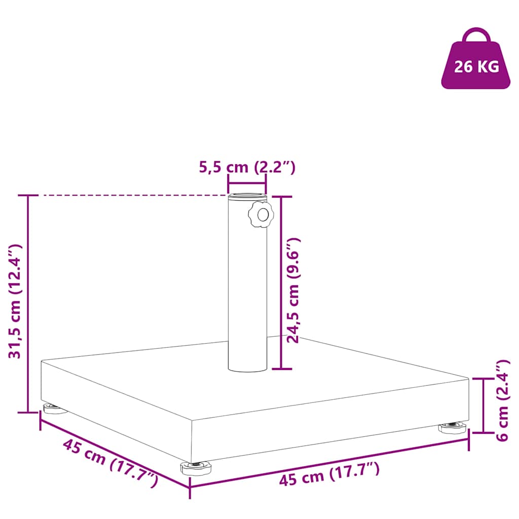Parasolvoet 45 X 45 X 31,5 Cm