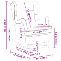Schommelstoel Met Kussen 92 X 71 X 100 Cm Multiplex