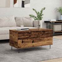 Salontafel 90X44,5X45 Cm Bewerkt Hout Kleurig