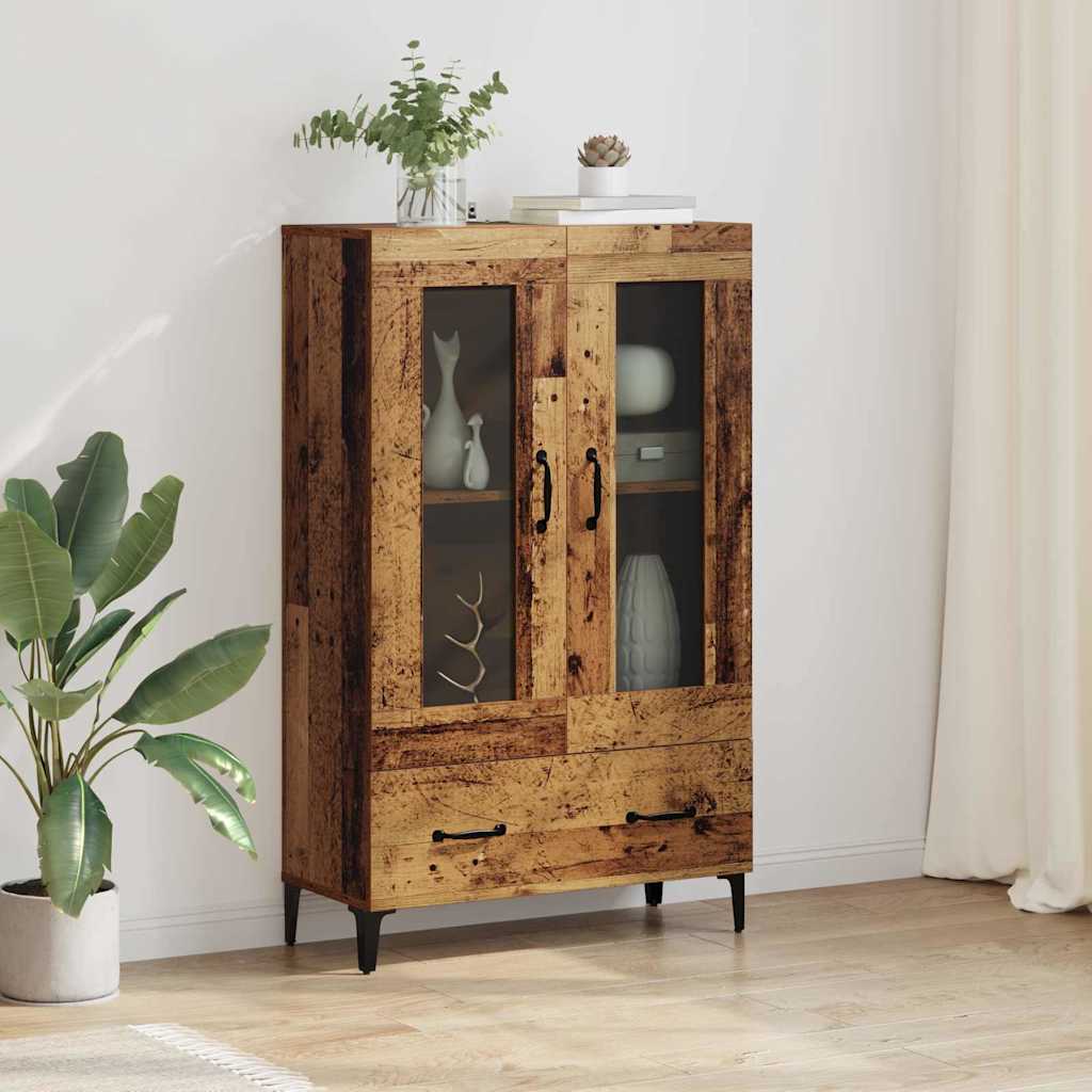 Hoge Kast 70X31X115 Cm Bewerkt Hout