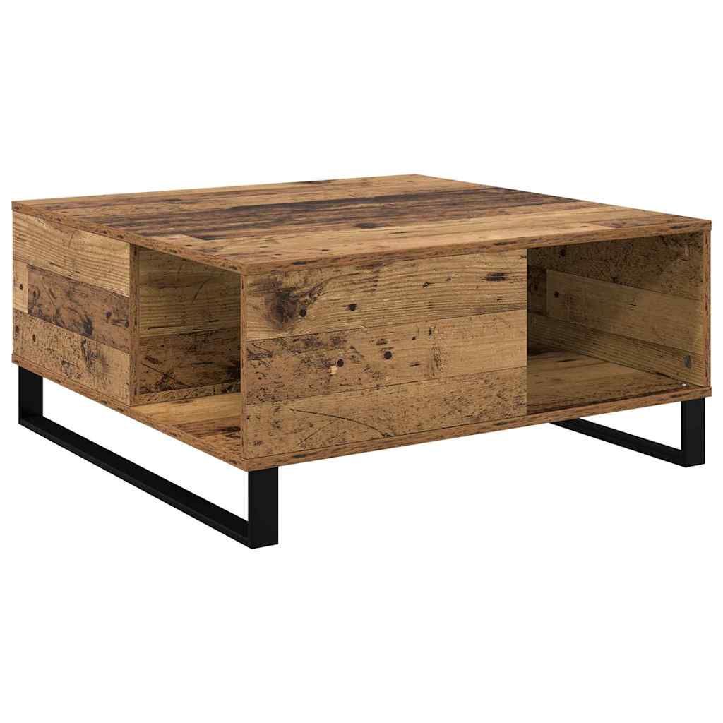 Salontafel 80 X 80 X 36,5 Cm Bewerkt Hout