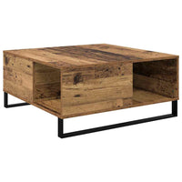 Salontafel 80 X 80 X 36,5 Cm Bewerkt Hout