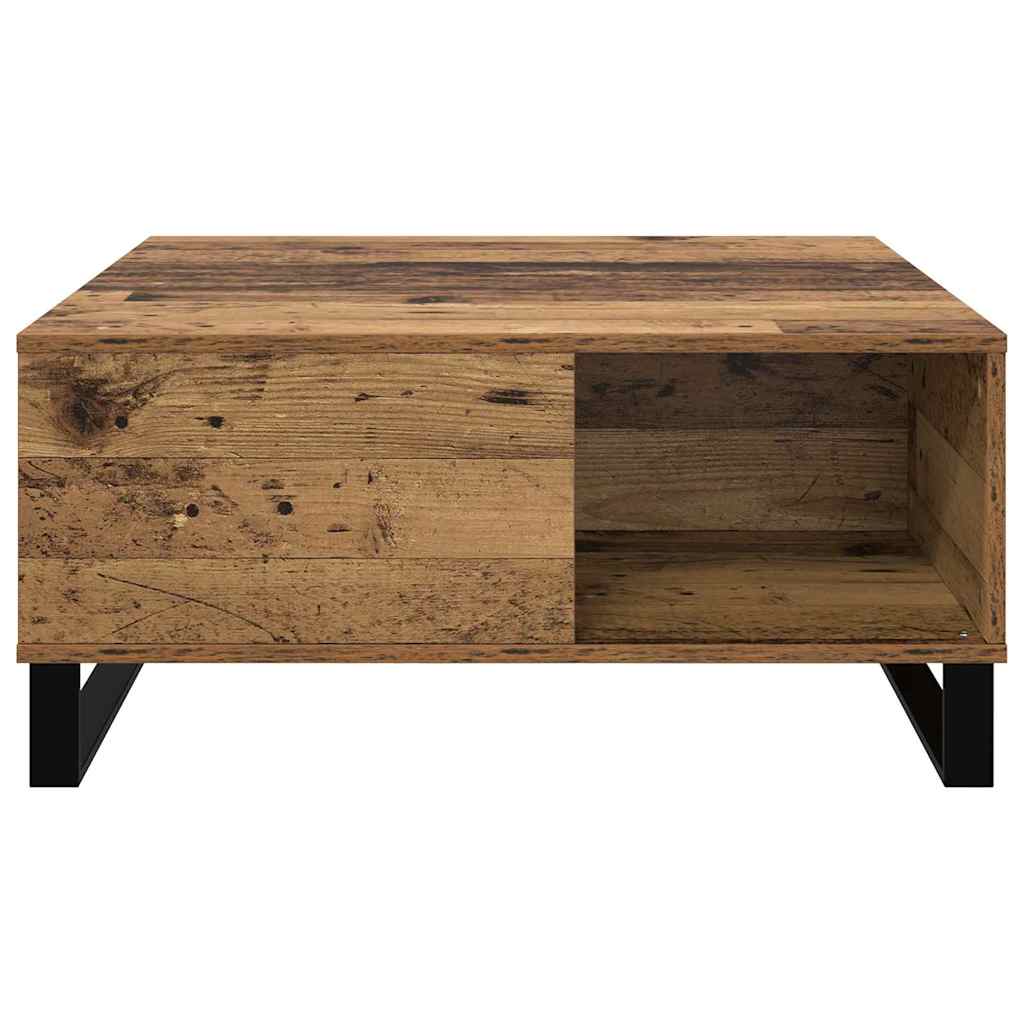 Salontafel 80 X 80 X 36,5 Cm Bewerkt Hout