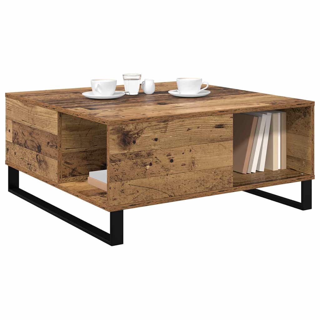 Salontafel 80 X 80 X 36,5 Cm Bewerkt Hout