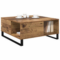 Salontafel 80 X 80 X 36,5 Cm Bewerkt Hout