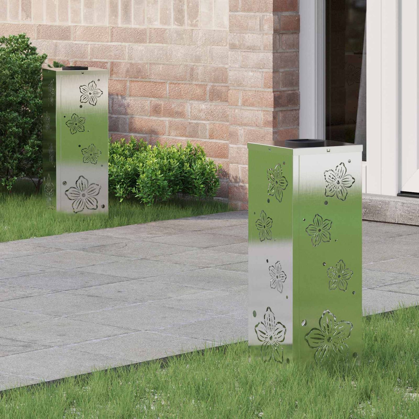 Solar Led Pad Licht 2 Pcs Roestig