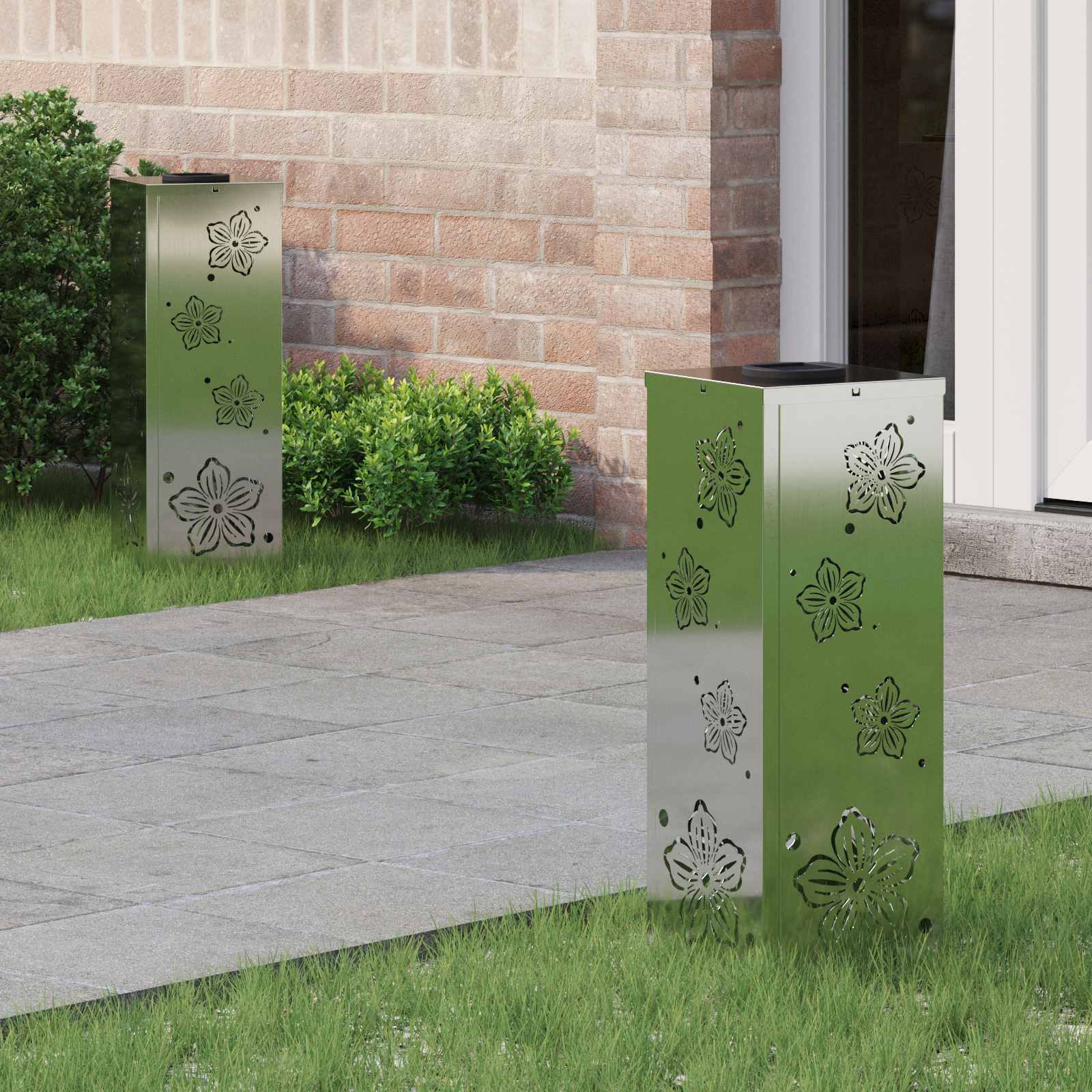 Solar Led Pad Licht 2 Pcs Roestig