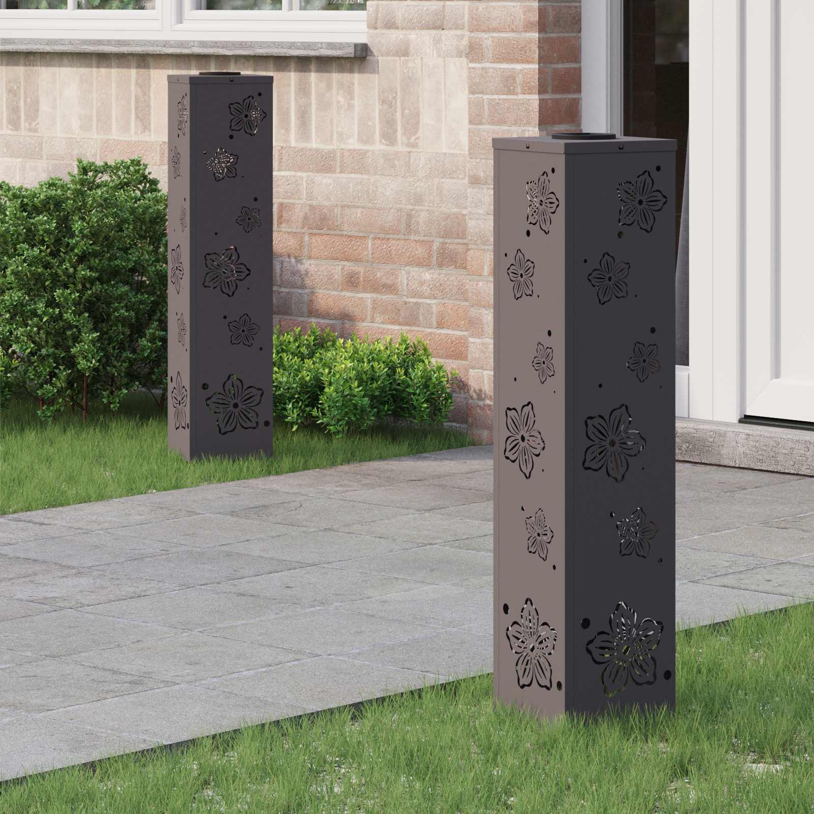 Solar Led Pad Licht 2 Pcs Roestig