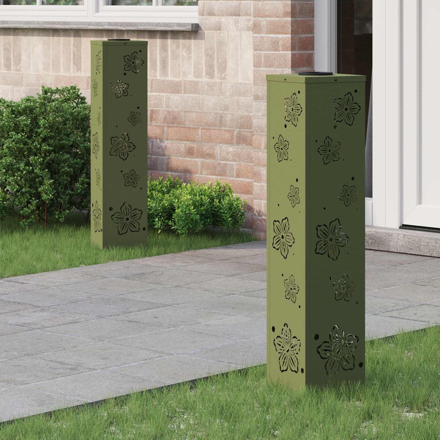 Solar Led Pad Licht 2 Pcs Roestig