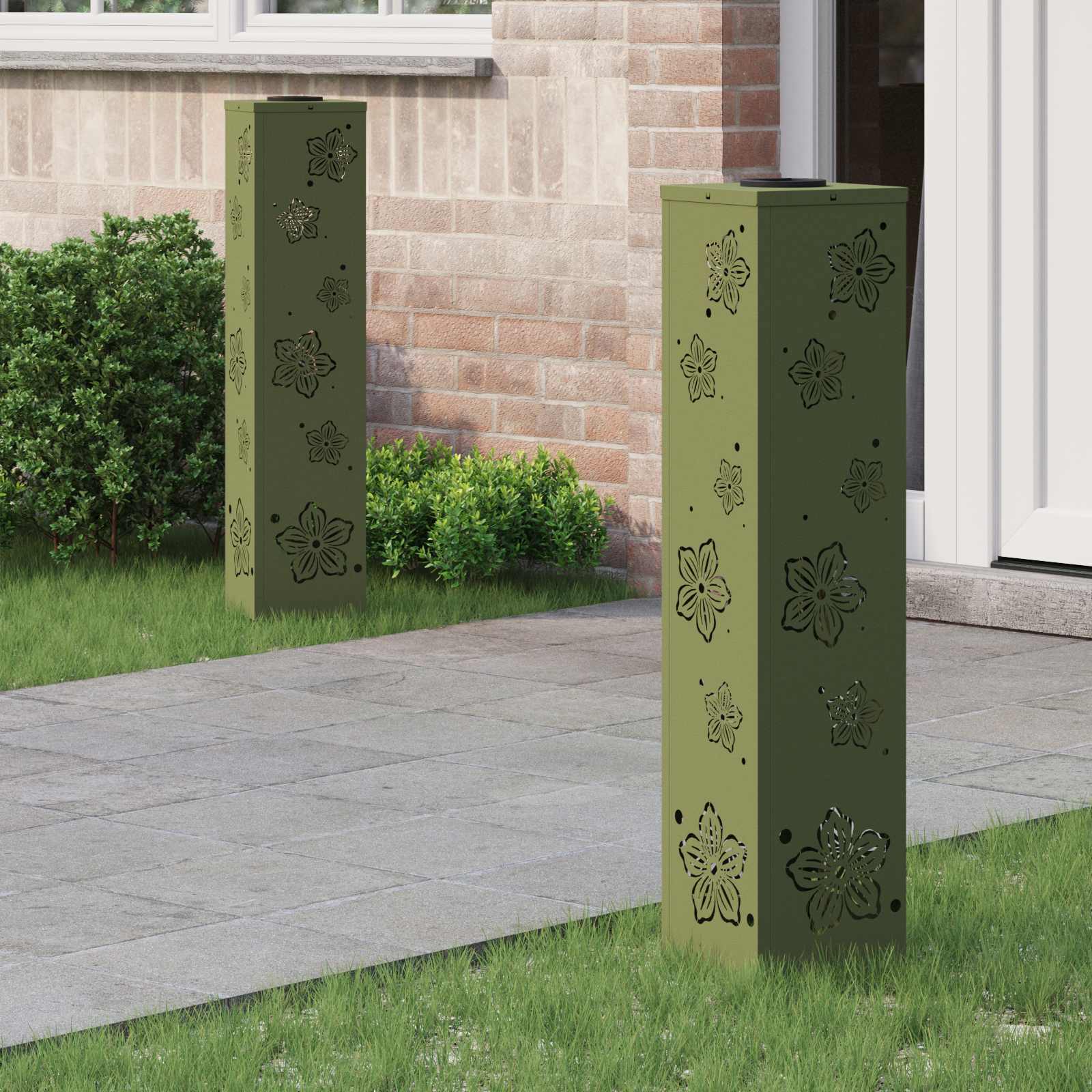 Solar Led Pad Licht 2 Pcs Roestig