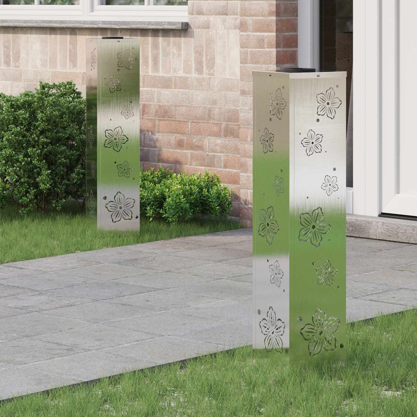 Solar Led Pad Licht 2 Pcs Roestig