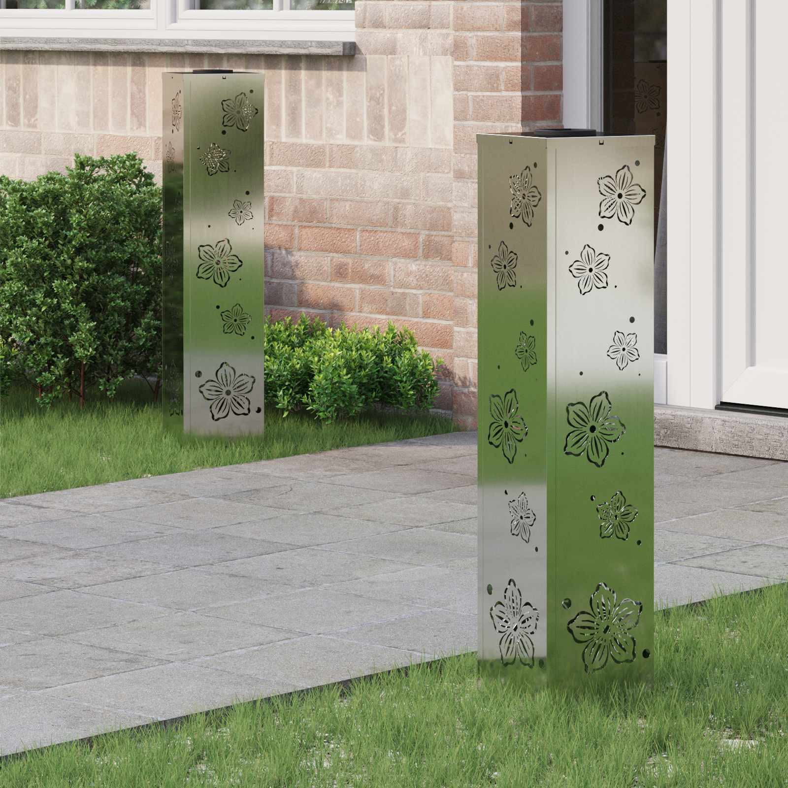 Solar Led Pad Licht 2 Pcs Roestig