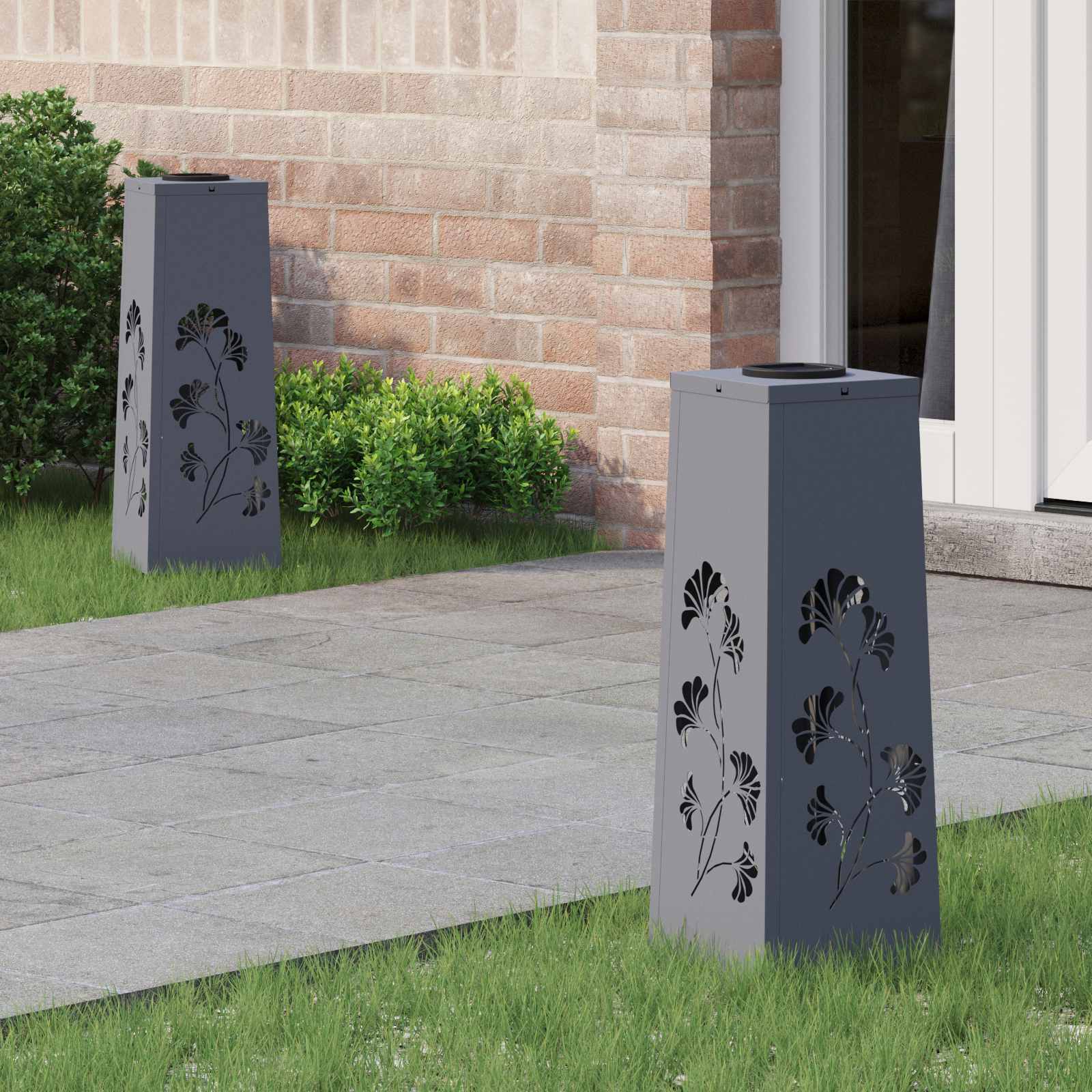 Solar Led Pad Licht 2 Pcs Roestig