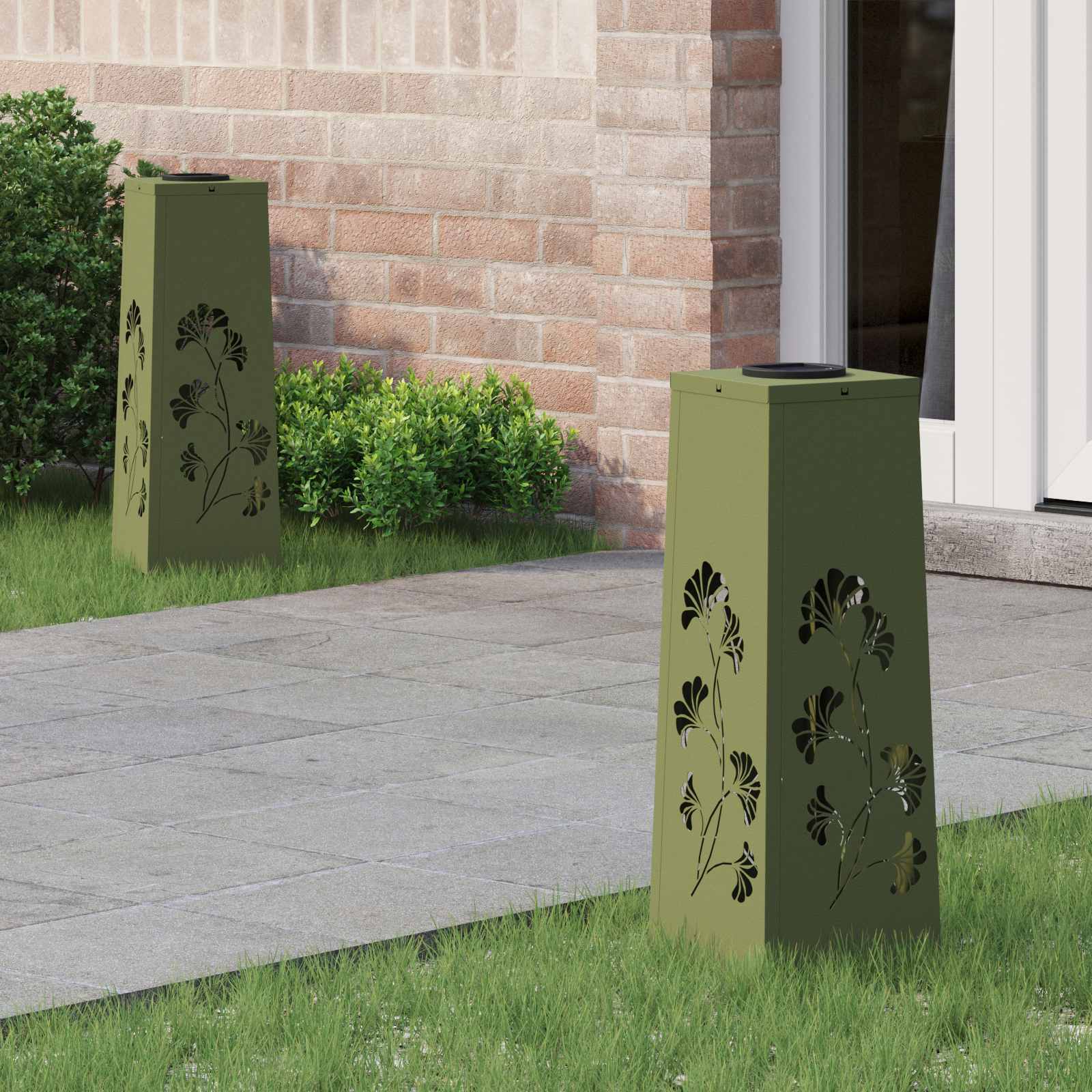 Solar Led Pad Licht 2 Pcs Roestig