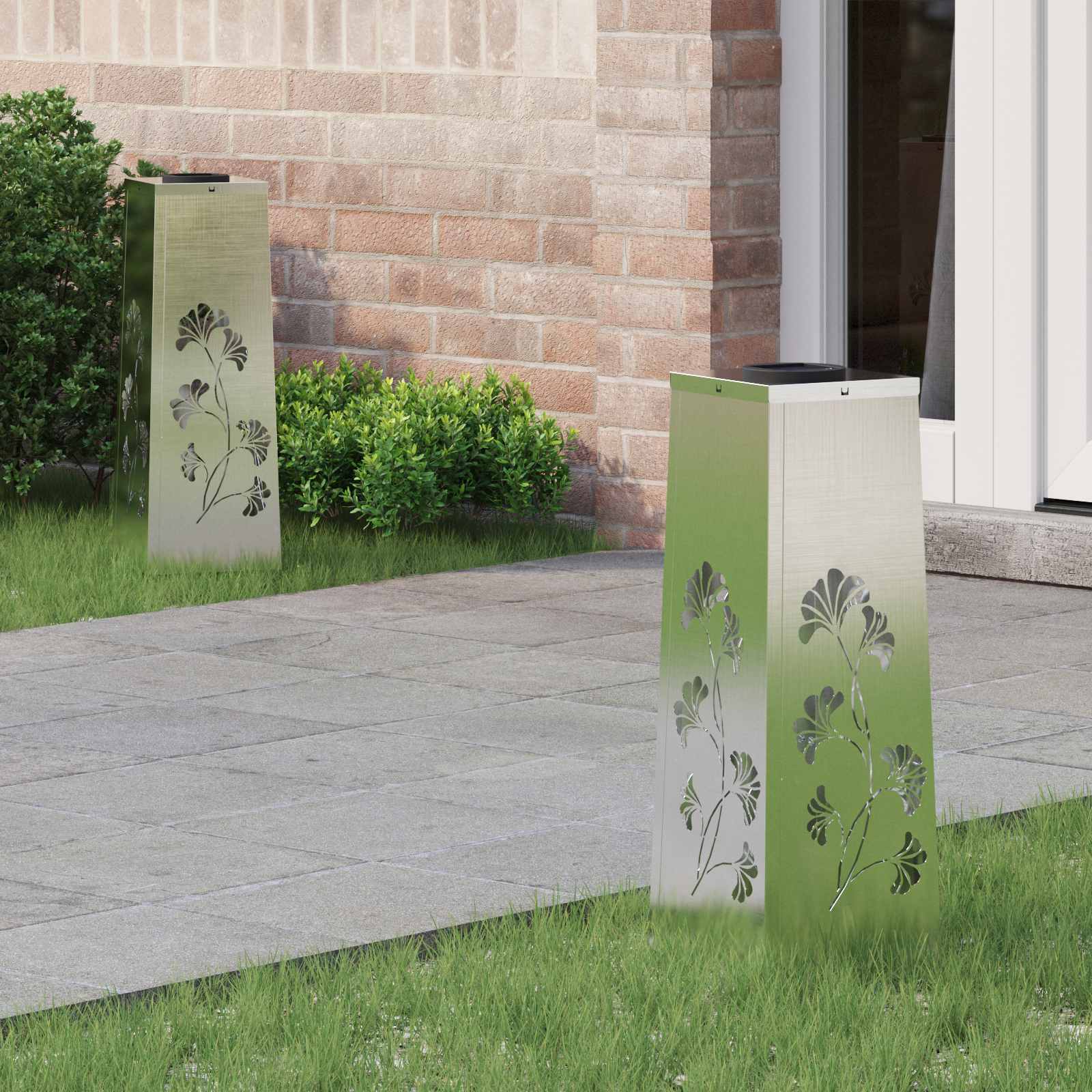Solar Led Pad Licht 2 Pcs Roestig