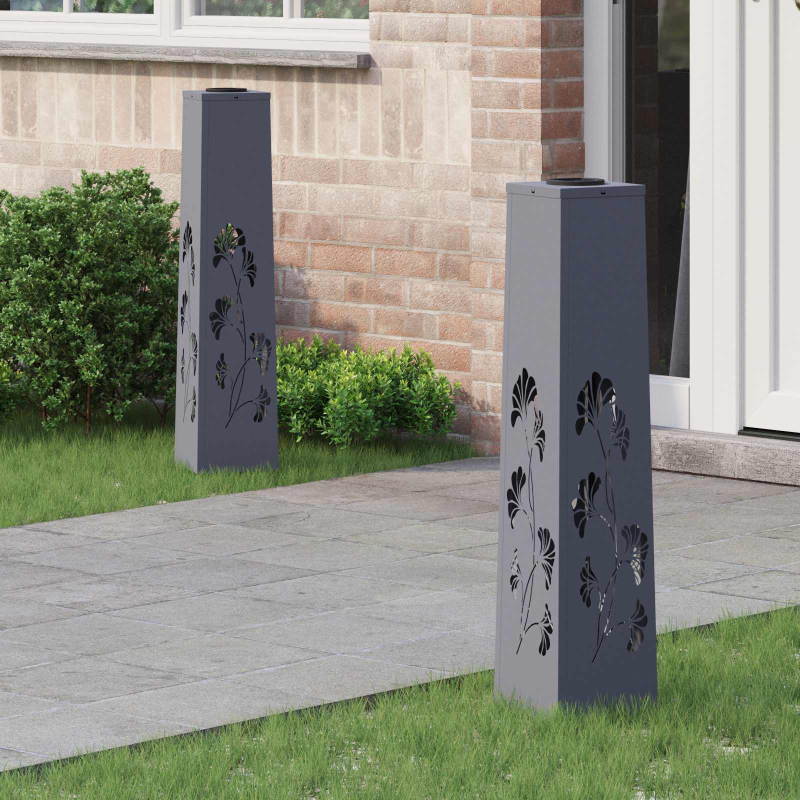 Solar Led Pad Licht 2 Pcs Roestig