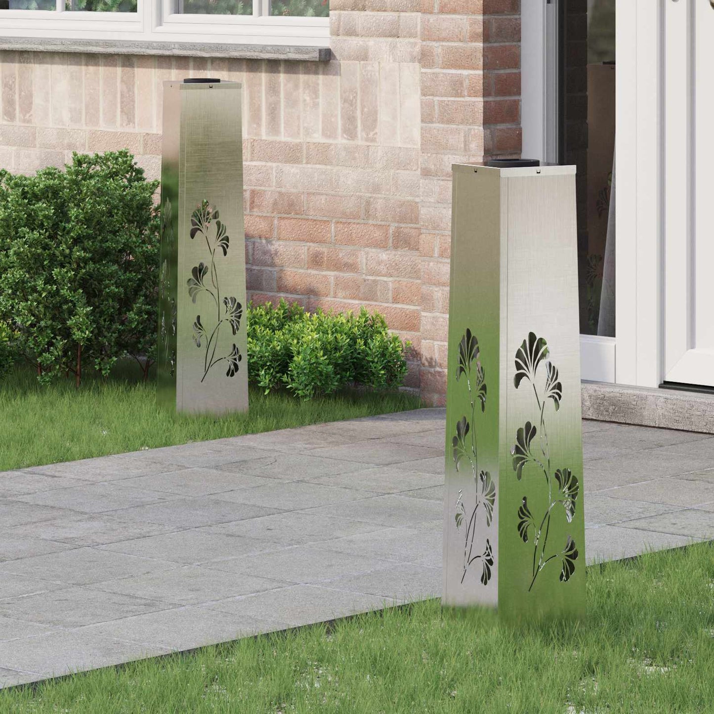 Solar Led Pad Licht 2 Pcs Roestig