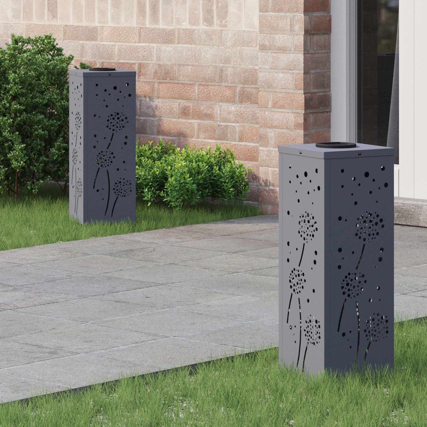 Solar Led Pad Licht 2 Pcs Roestig